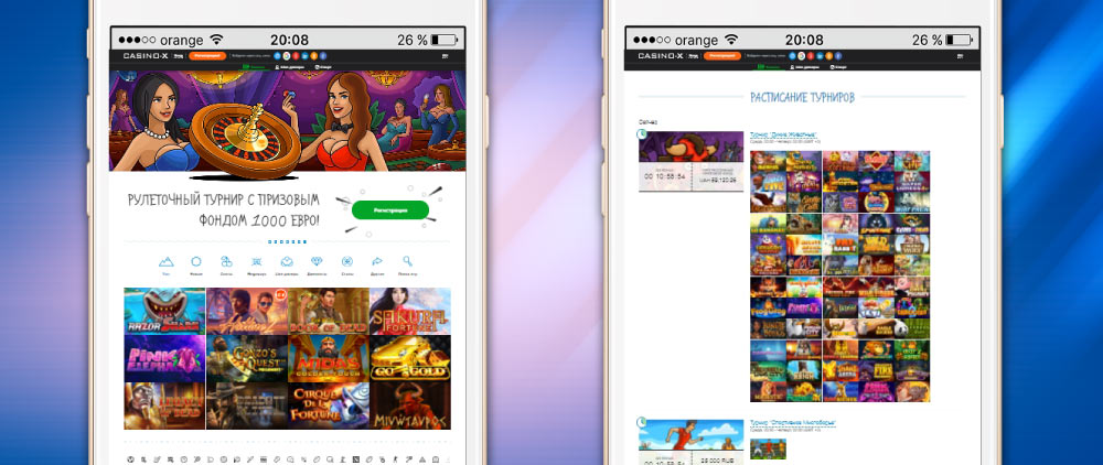 Мобильная версия казино икс
